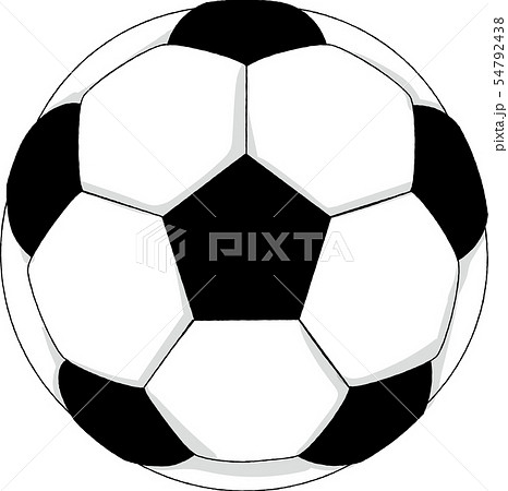 シンプルなサッカーボールのイラスト素材