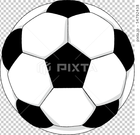 シンプルなサッカーボールのイラスト素材