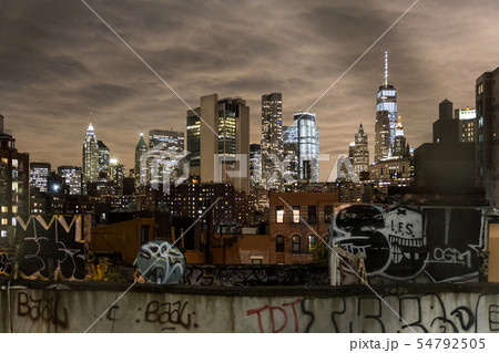 Chinatown at night, New York City, United States of America. 54792505