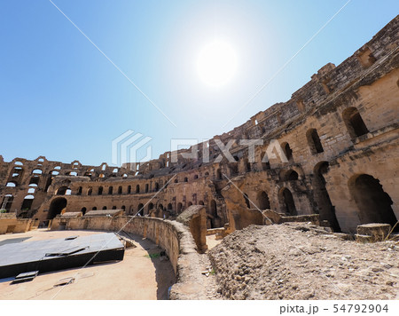 チュニジア・エルジェムの円形闘技場 Amphitheatre of El Jem, Tunisia 54792904