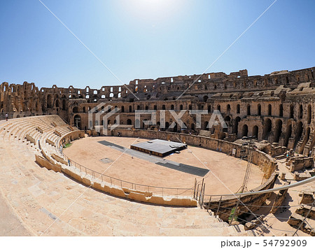 チュニジア・エルジェムの円形闘技場 Amphitheatre of El Jem, Tunisia 54792909