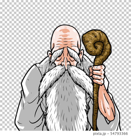 White kimono left cane right back hand 54793366