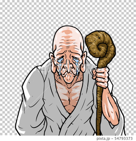 白着物左杖右後ろ手のイラスト素材 54793373 Pixta