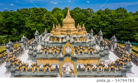 Aerial view Phra Maha Chedi Chai Mongkol Aerial view Phra Maha Chedi Chai Mongkol 54794765