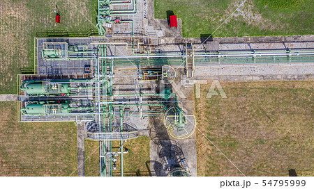 Aerial top view natural gas pipeline, gas Aerial top view natural gas pipeline, gas 54795999