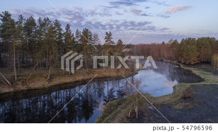 evening on the beautiful river 54796596