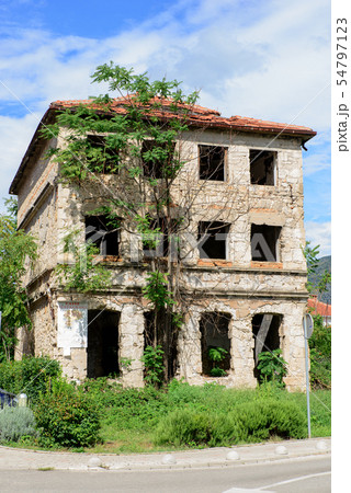 ruins of Mostar town 54797123