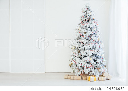 White Christmas Tree New Year presents holiday White Christmas Tree New Year presents holiday 54798083