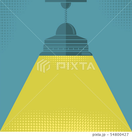 Home Lamp with Yellow Light on Dotted Background 54800427