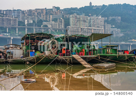 Traditional old Chinese fishing boats Traditional old Chinese fishing boats 54800540