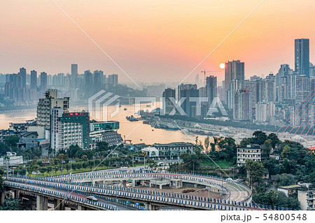 View of Chongqing city and the Yangtze river View of Chongqing city and the Yangtze river 54800548