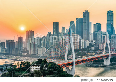View of Chongqing city buildings and Dongshuimen 54800549