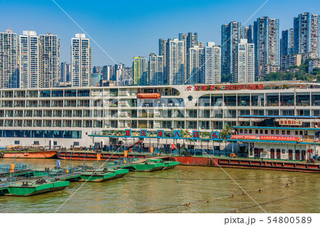 Cruise ship at Chaotianmen docks Cruise ship at Chaotianmen docks 54800589