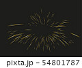 Gold Fireworks drawn by lines. 54801787