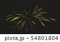 Gold Fireworks drawn by lines. 54801804
