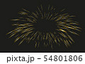 Gold Fireworks drawn by lines. 54801806
