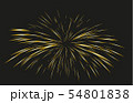 Gold Fireworks drawn by lines. 54801838