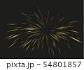 Gold Fireworks drawn by lines. 54801857