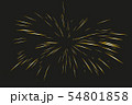 Gold Fireworks drawn by lines. 54801858