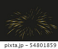 Gold Fireworks drawn by lines. 54801859