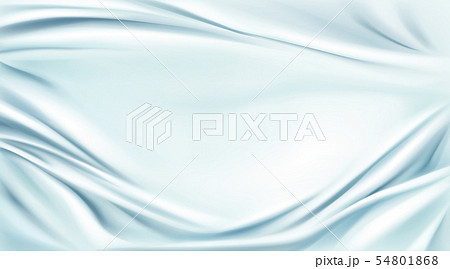 Blue silk draped fabric background, textile frame 54801868