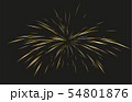 Gold Fireworks drawn by lines. 54801876