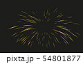 Gold Fireworks drawn by lines. 54801877