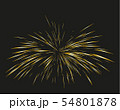 Gold Fireworks drawn by lines. 54801878
