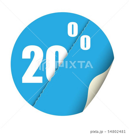 Round sticker percent discount. Modern vector 54802481