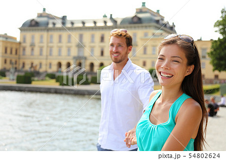 Stockholm couple at Drottningholm palace, Sweden 54802624