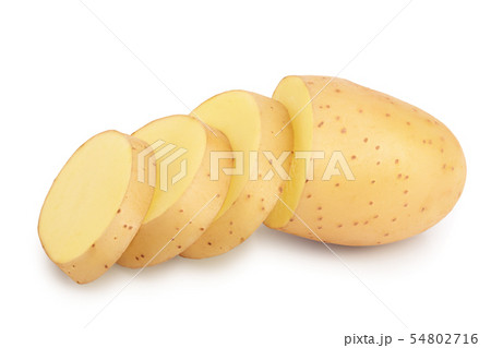 Young potato isolated on white background. Harvest new 54802716