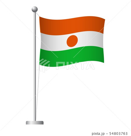niger flag on pole icon 54803763