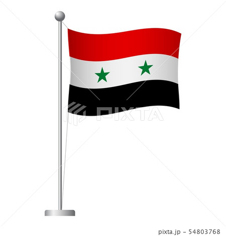 syria flag on pole icon 54803768