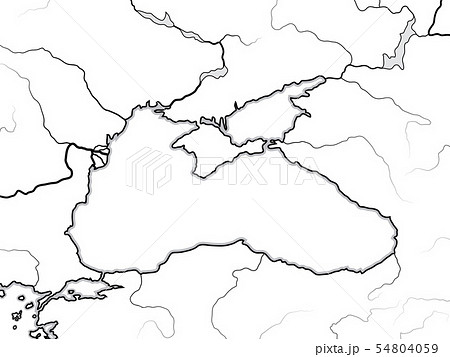 Map of The BLACK SEA basin: Black Sea, Azov Sea. 54804059