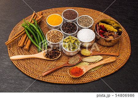 スパイスの集合写真 Group photo of representative spices スパイスの集合写真 Group photo of representative spices 54806986