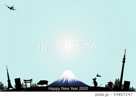 年賀状テンプレート 2020 日本イメージ 観光イメージ 年賀状テンプレート 2020 日本イメージ 観光イメージ 54807247