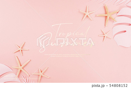 夏 パステル 葉 54808152