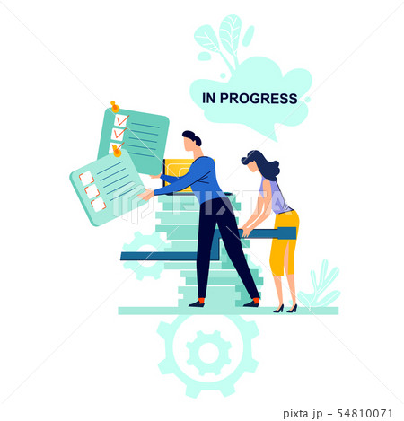 In progress business concept vector illustration In progress business concept vector illustration 54810071