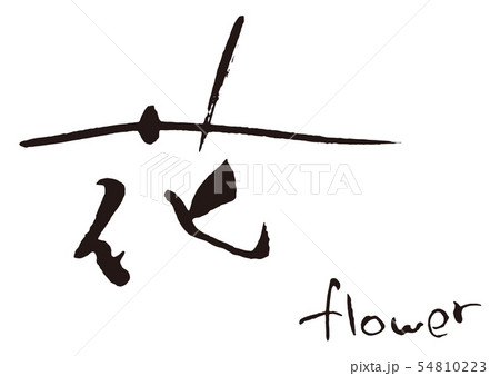 花 筆文字 花 筆文字 54810223