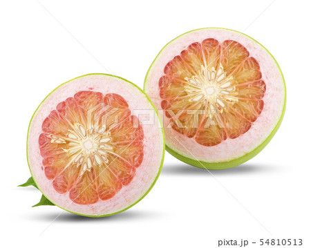 Pomelo citrus fruit isolated on white background. 54810513