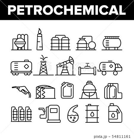 Petrochemical Industry Vector Thin Line Icons Set Petrochemical Industry Vector Thin Line Icons Set 54811161