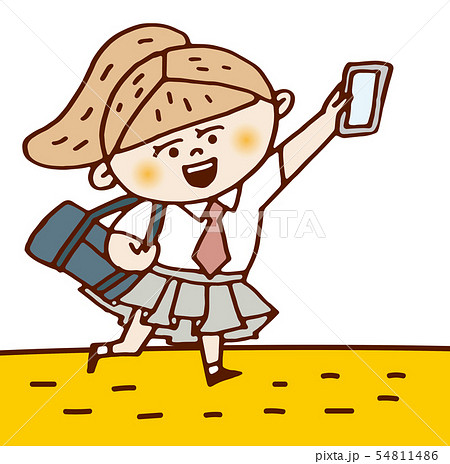 女子高生　スマホ 54811486