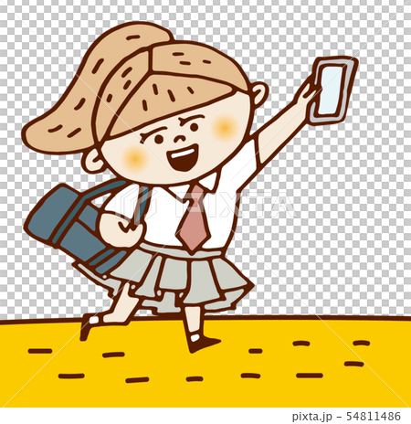 女子高生　スマホ 54811486