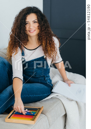 art hobby leisure talented lady colored pencils 54812190