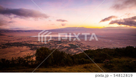 Early morning sunrise in the Ngorongoro crater Early morning sunrise in the Ngorongoro crater 54812819