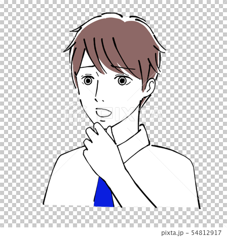 悩む男性 悩む男性 54812917