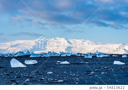 Iceberg at Diamond Beach Joekulsarlon in Iceland, Europe 54813622