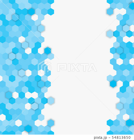 Vector banner consisting of blue honeycomb tiles 54813650