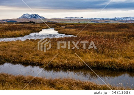 Beautiful landscape and near the Selfoss waterfall in Iceland. Beautiful landscape and near the Selfoss waterfall in Iceland. 54813688