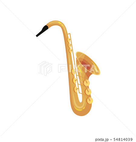 Classic saxophone. Wind instrument. Vector illustration on white background. 54814039